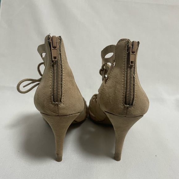 Tan Lace Up Heels - Picture 5 of 8